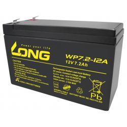 Powery 2x olověná baterie WP7.2-12A F1 Vds - KungLong 7,2Ah Lead-Acid 12V - neoriginální