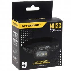 Nitecore NU33 LED Kopflampe, Stirnlampe, Headlamp, USB C, max. 700 Lumen originál