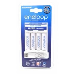 USB nabíječka Panasonic eneloop BQ-CC61USB vč. 4x AA eneloop baterie 1,9Ah & Micro USB kabel originá